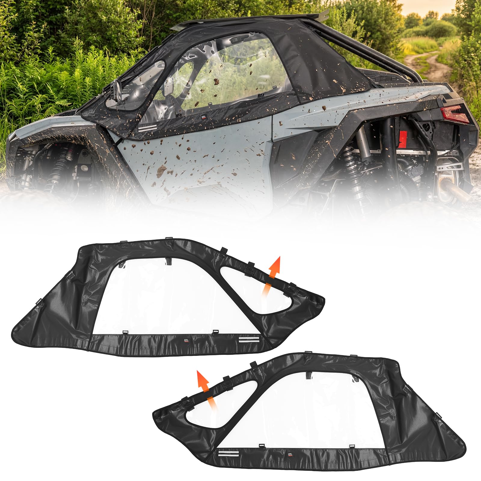 KEMIMOTO PRO XP Upper Doors, Soft Cab Enclosures YKK Zippers